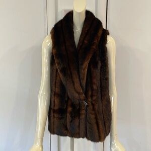 Ralph Lauren classy faux fur vest. Pop the collar and turn on the glamour!